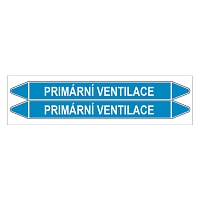 Značení potrubí, primární ventilace,2 ks, 450 × 450 mm